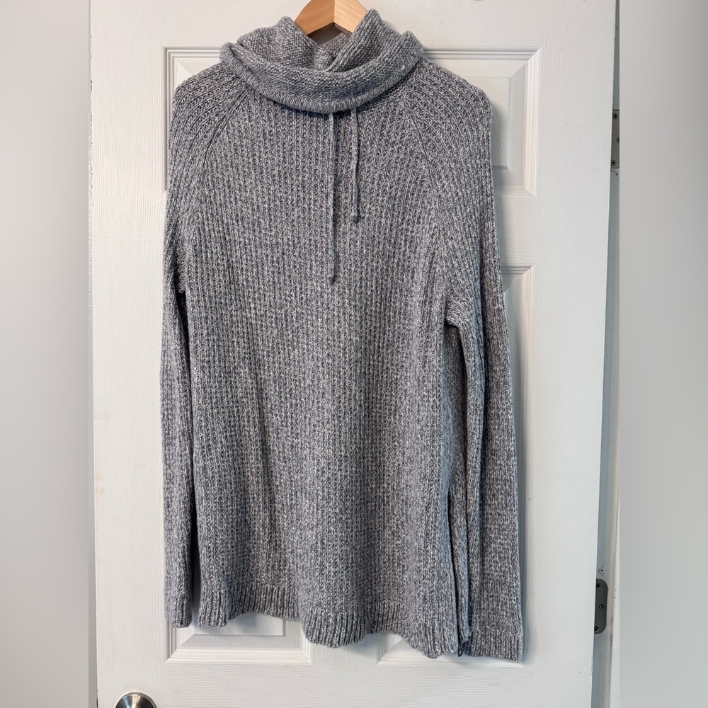 Athleta Gray Cowl Neck Sweater Medium
